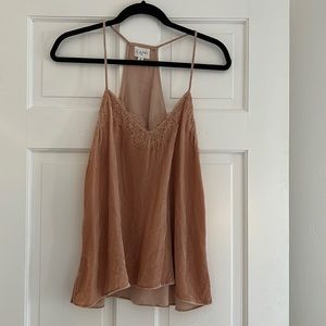 CAMI NYC Velvet Racerback Camisole in Blush